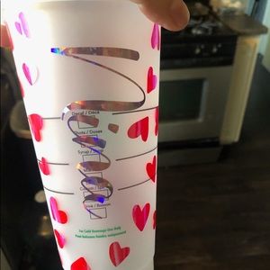 Personalized Starbucks Cold cup with hearts